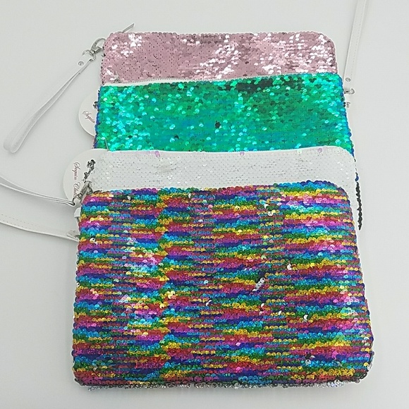 ⚡🎈➡️NWT Chloe Alexis Sequin Color Changing Clutch - Picture 7 of 8